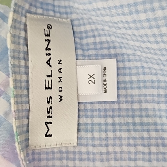 Miss Elaine Pastel Plaid Robe - Picture 6 of 8